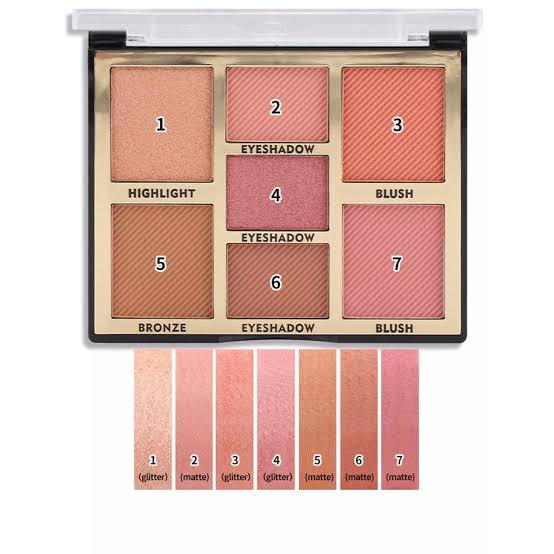 Miss Rose 7 Colors Face Palette