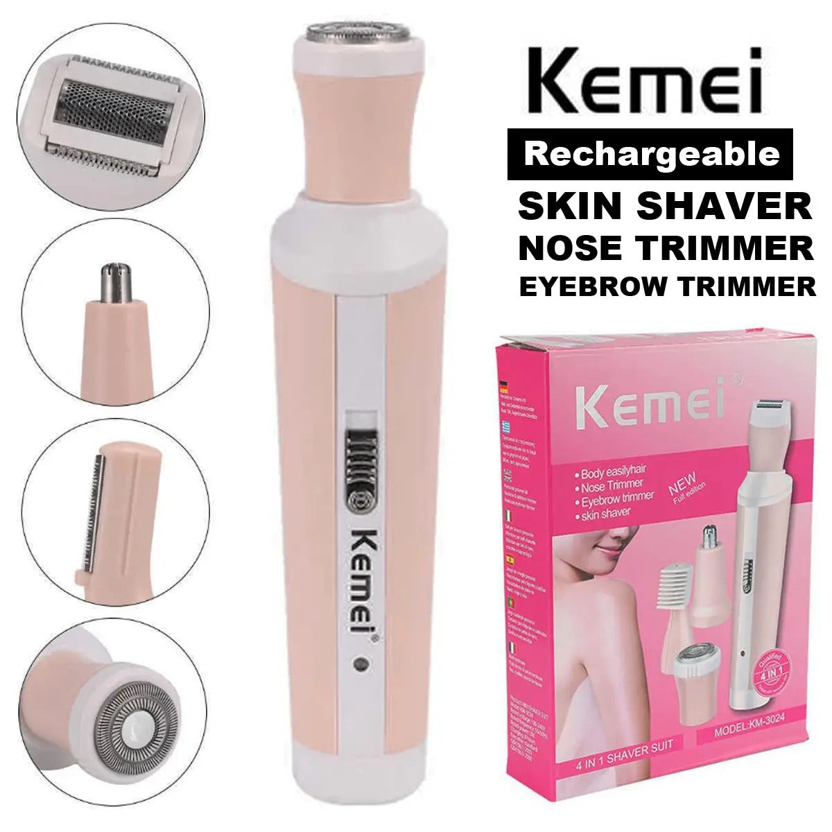 Kemei KM-3024 4 in 1 Ladies Epilator