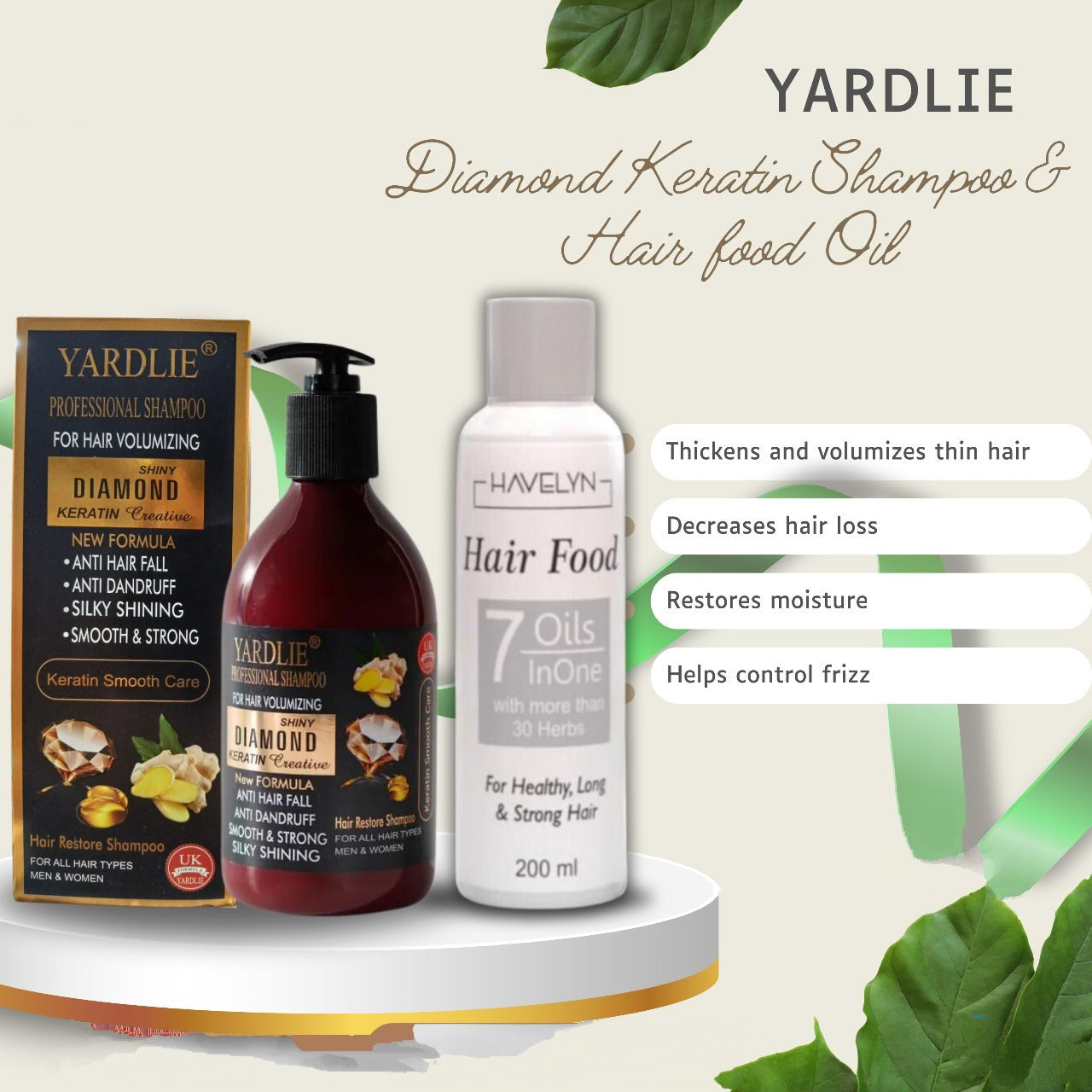 Yardlie Diamond Keratin Shampoo & Hair food Oil