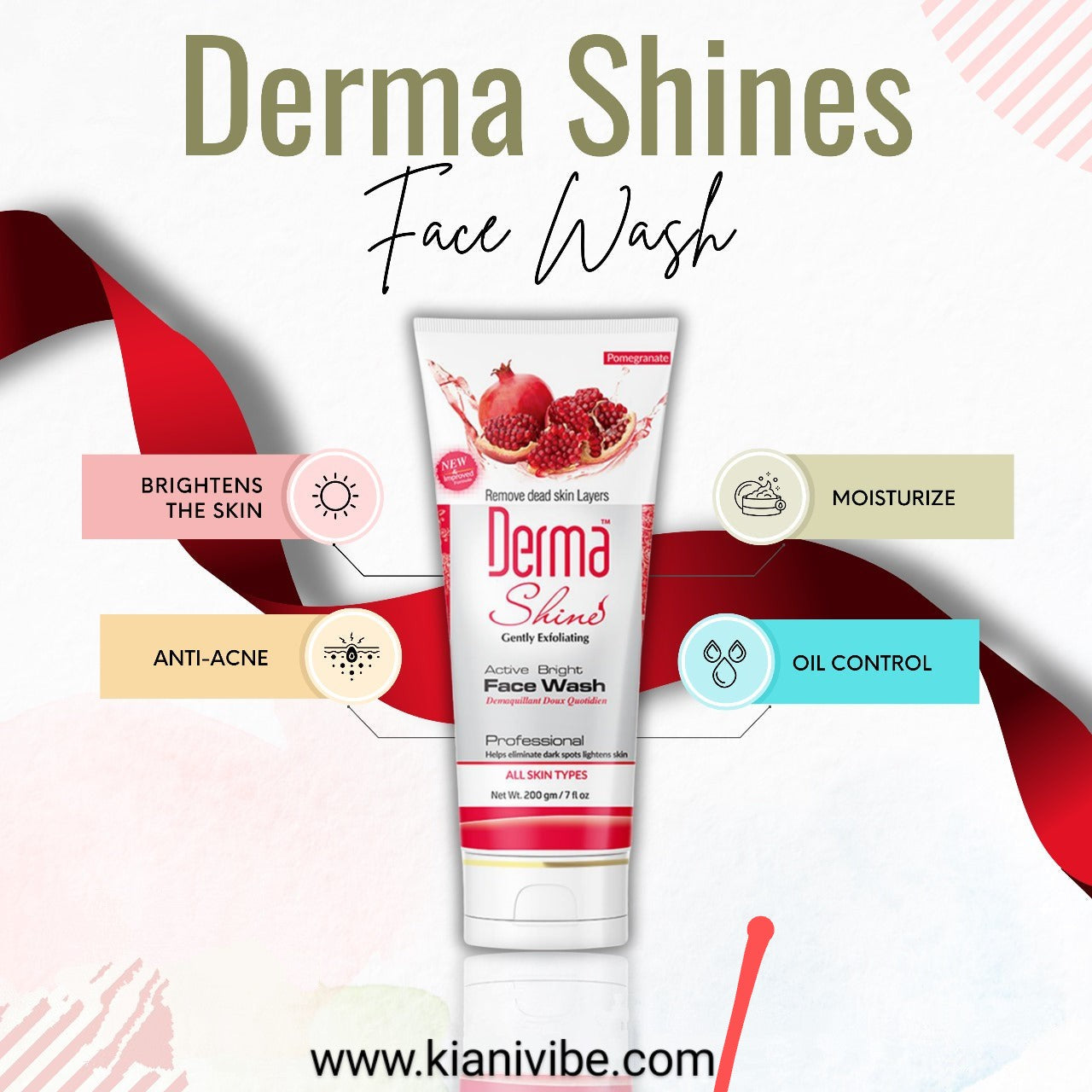 DERMA SHINE ACTIVE BRIGHT FACEWASH