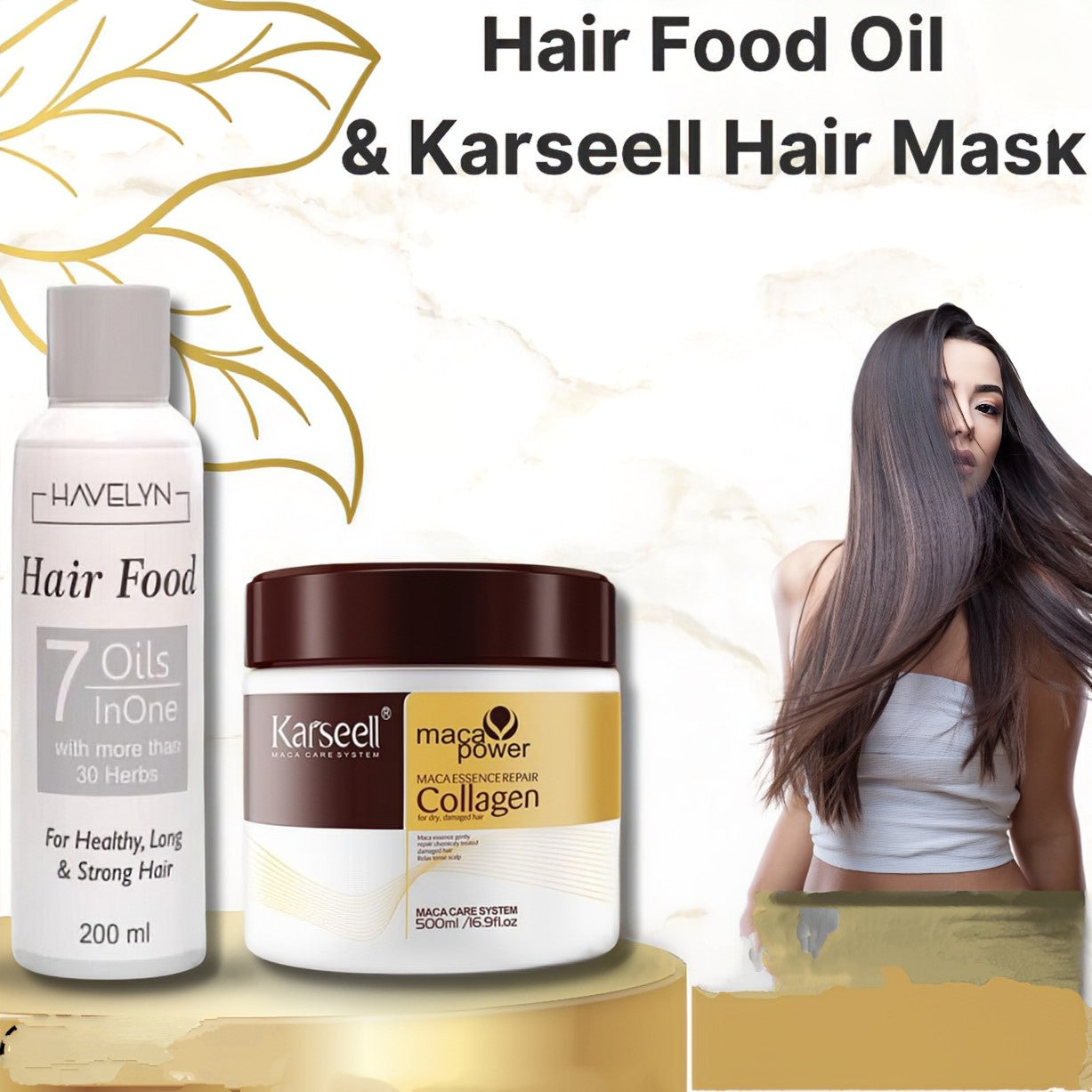 Havelyn Hair Food Oil + Kareseell Hair Mask